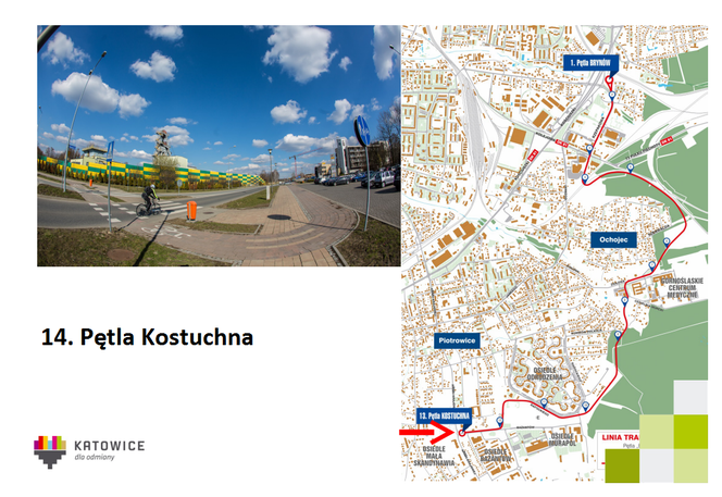 Tramwaj do Kostuchny z centrum Katowic