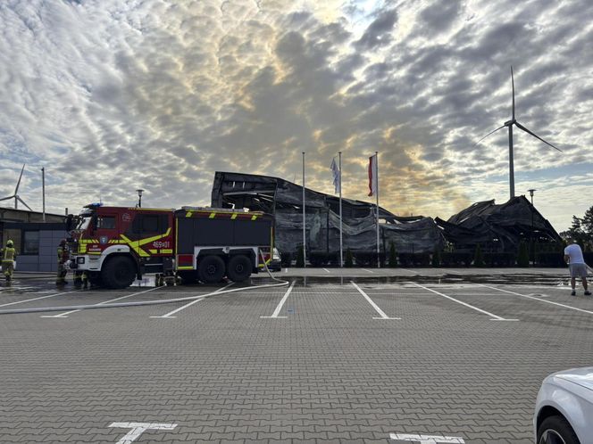 Pożar hali pod Kępnem