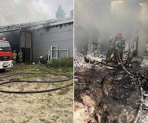 Kolejny pożar hali pod Warszawą. Wielki dym i ogień, w akcji strażacy