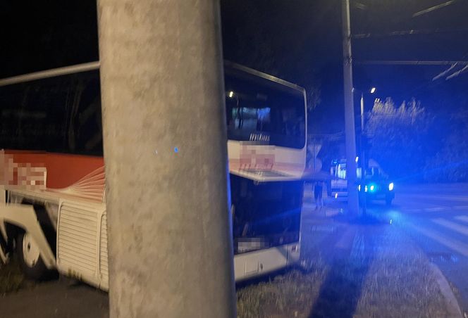 Autokar wjechał w targowisko.