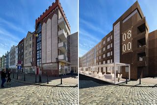 Udekorowali je atrapami na przyjazd papieża. Teraz powiew Zachodu może strącić drewniane dekoracje z elewacji