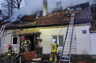 Pożar domu w Nagladach
