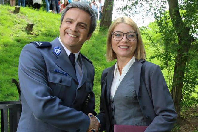 Ojciec Mateusz 14 sezon. Orest Możejko (Piotr Polk), Ewa Kobylicka (Edyta Olszówka)