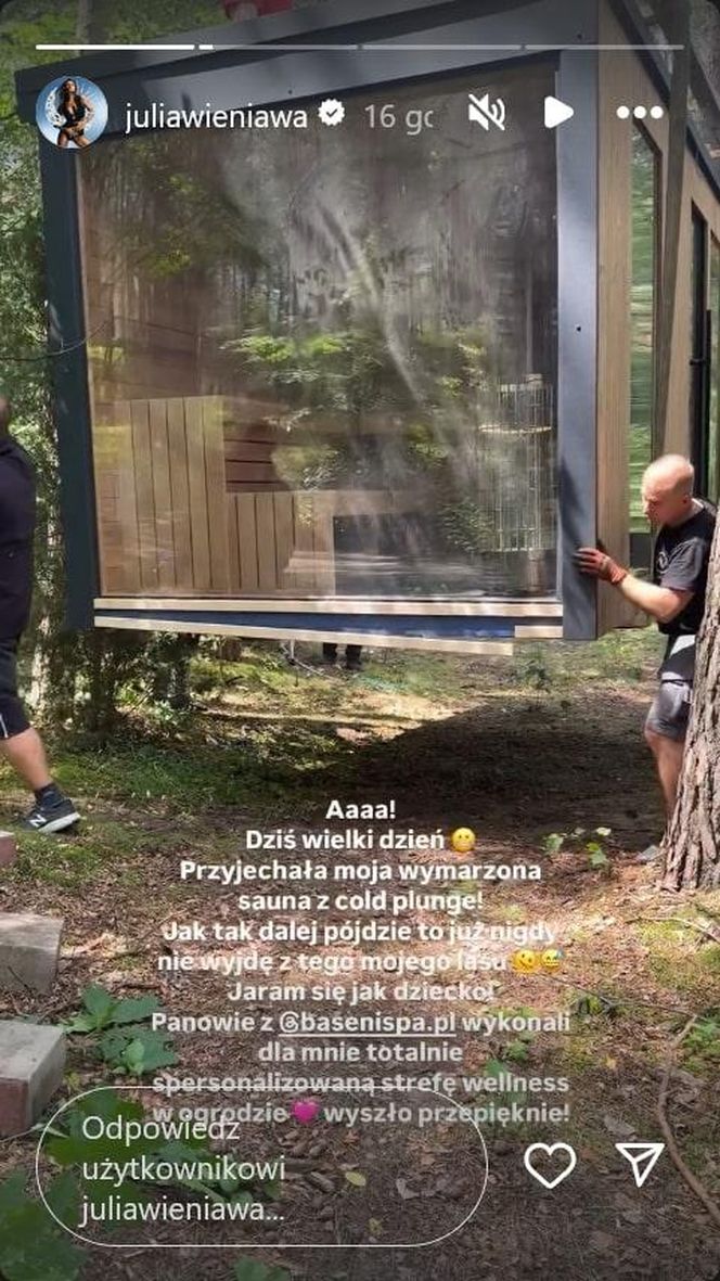 Leśny azyl Julii Wieniawy to czyste złoto! Pokazała luksus od środka