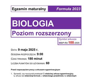 Matura 2025 biologia rozszerzona: ODPOWIEDZI do wszystkich zadań, gotowe rozwiązania matury z biologii rozszerzonej [9.05.2025]	