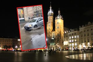 Powódź w centrum Krakowa! Zalane ulice, wstrzymany ruch w mieście