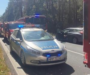 Wypadek na DK11 w powiecie tarnogórskim. Na miejscu lądował LPR