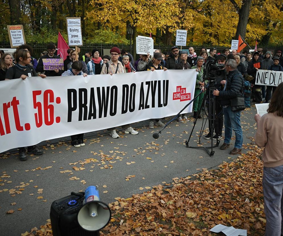 Prawo do azylu - prawem człowieka protest przed KPRM