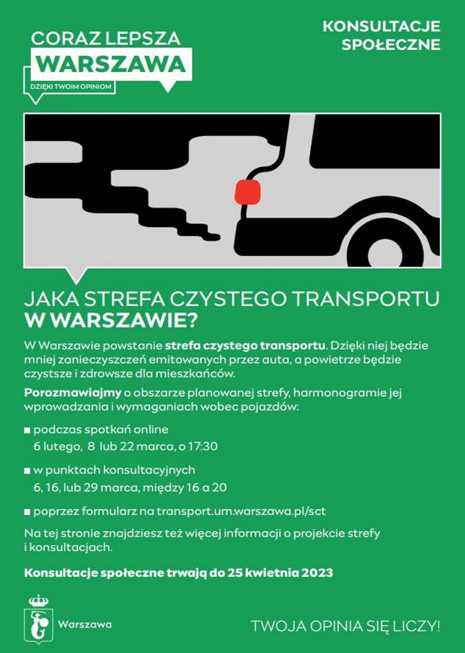 Gdzie w Warszawie nie wjedziesz starym samochodem. Granice strefy czystego transportu