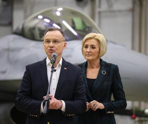 Andrzej Duda w Bazie Lotniczej w Amari