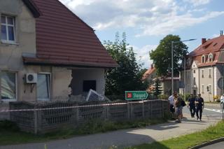 Zawaliła się ściana budynku mieszkalnego w Szczecinku