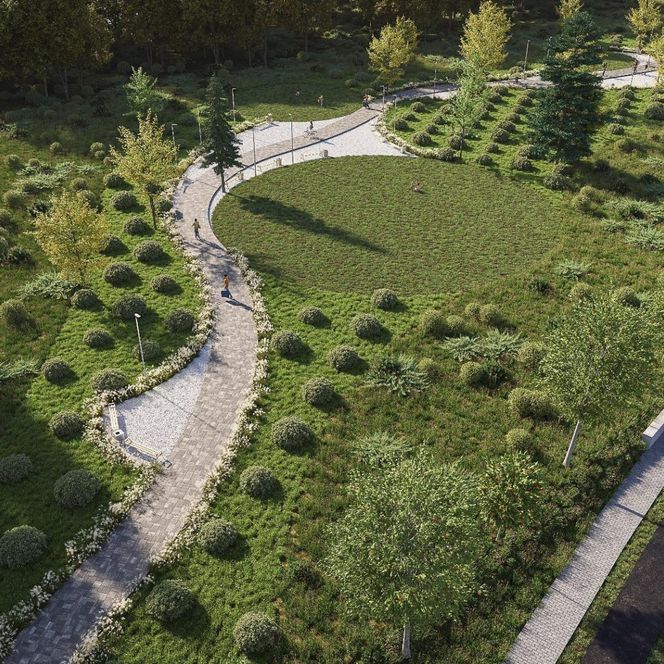Nowy park na Osiedlu Na Stoku w Kielcach - wizualizacje