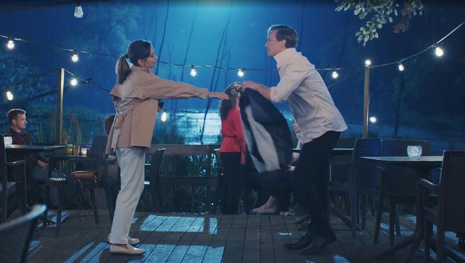 M jak miłość odc. 1887. Olek (Maurycy Popiel), Aneta (Ilona Janyst)