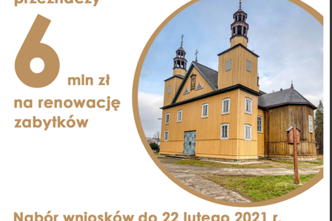 6 mln zł n​a ratowanie mazowieckich zabytków!