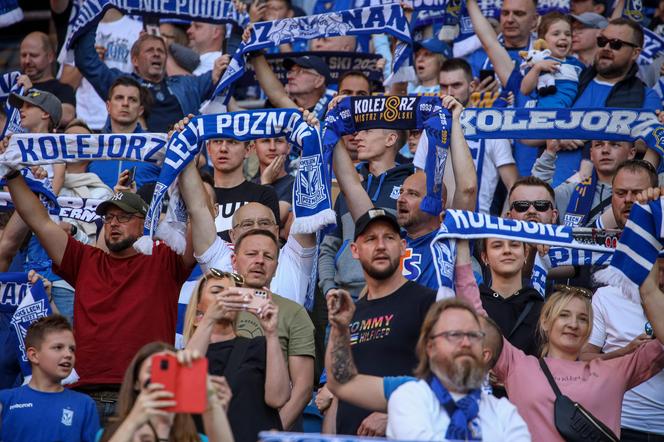 Kibice na meczu Lech Poznań - Jagiellonia Białystok. Kolejorz wypuścił z rąk zwycięstwo