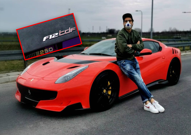 Kuba Wojewódzki i Ferrari F12 tdf