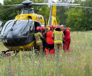 Dramat na Bielanach. Nastolatek wywrócił się na rowerze. W akcji śmigłowiec LPR