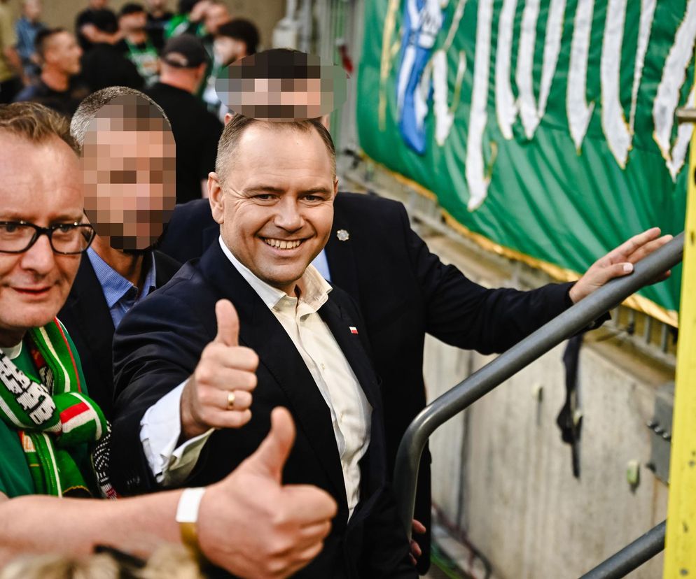 Prezydent Nawrocki na meczu Lechii Gdańsk