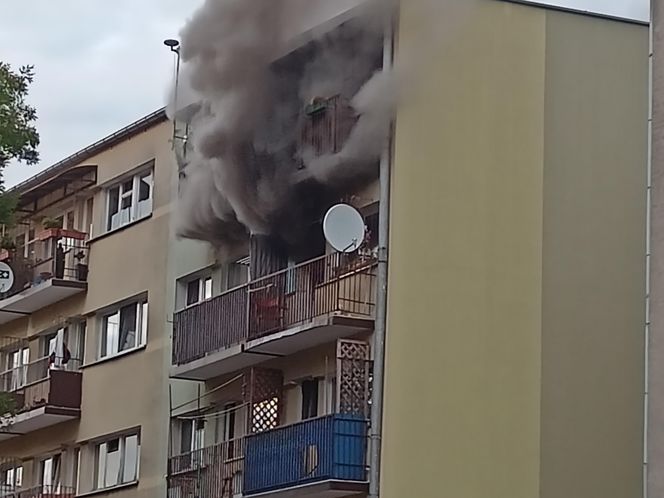 Pożar na Waryńskiego w Łodzi