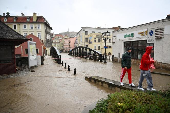 Kłodzko. Zalane centrum miasta