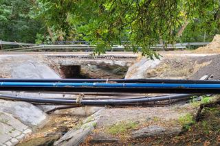 Zawalony most na Siewnej w Łodzi