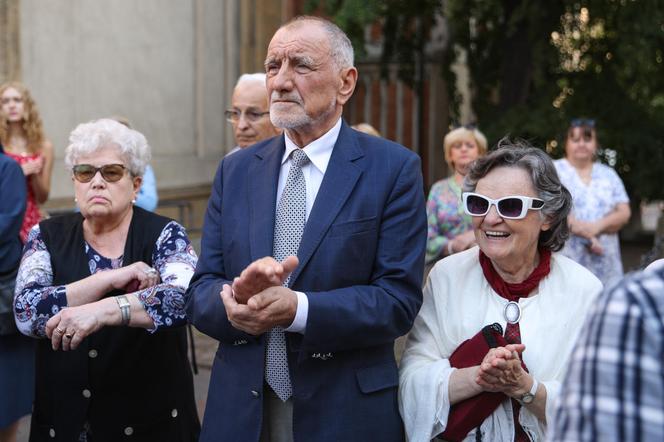 Rodzice Andrzeja Dudy na proteście