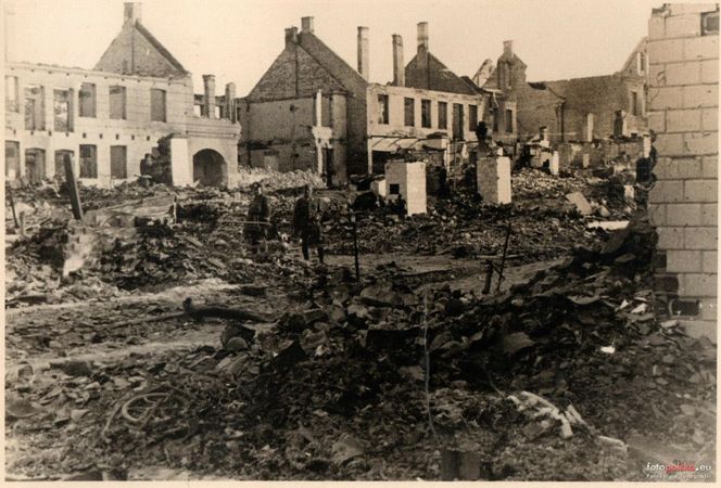 Białystok zniszczony po II wojnie światowej
