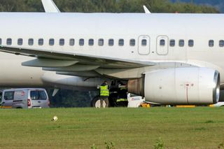 Samolot wypadł z pasa startowego na lotnisku w Balicach