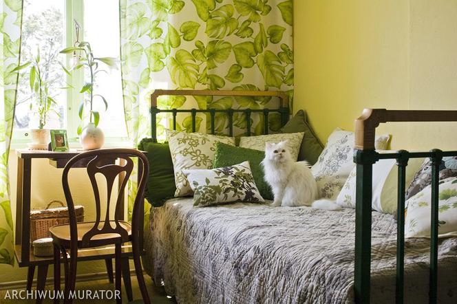 Zielony salon i sypialnia: aranżacja wnętrz