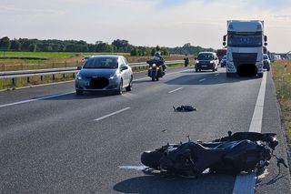 Śmier motocyklisty na A2