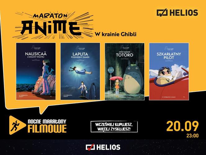 Nocny Maraton Anime w siedleckim Heliosie: „W krainie Ghibli” już 20 września