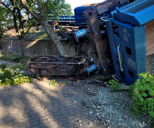 Wykoleiło się sześć wagonów pociągu towarowego   