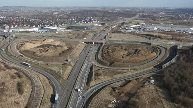 Budowa północnej obwodnicy Krakowa - zdjęcia styczeń 2024