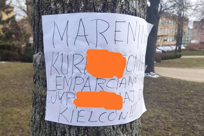 Obraźliwy napis dotyczący Małgorzaty Marenin pojawił się w Skarżysku