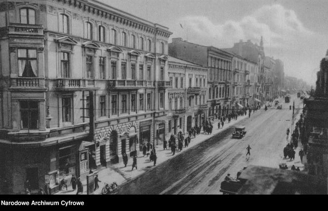 Widok na ulicę Piotrkowską /1918 - 1939