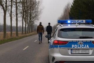 Szli środkiem drogi. Jeden z nich okazał się groźnym przestępcą ściganym przez Interpol