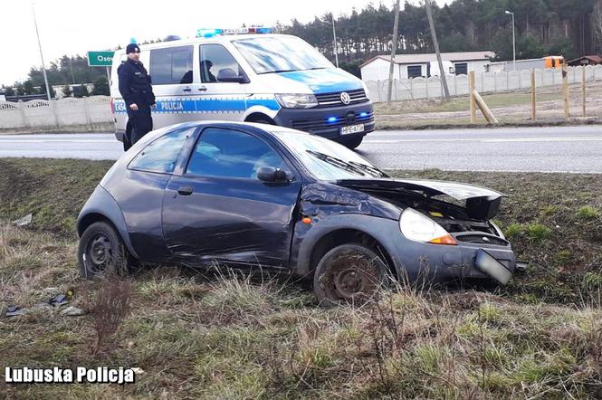 Jazda na gazie skończyła się w rowie.