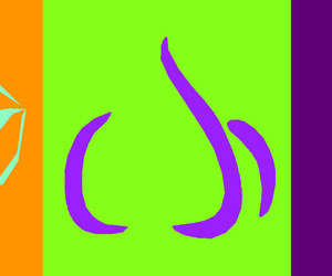 Logo parku sensorycznego - pięć zmysłów