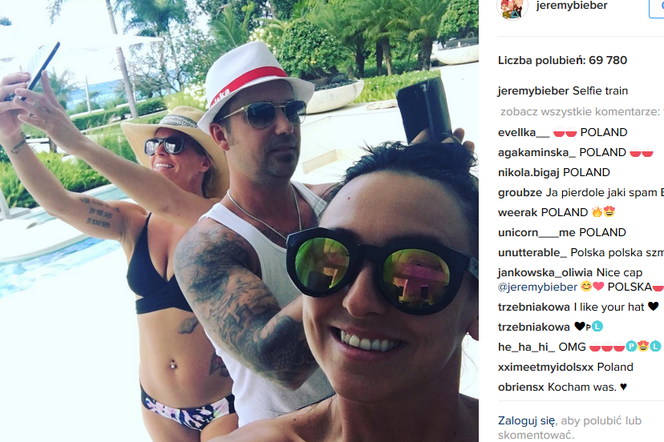 Jeremy Bieber w kapeluszu z napisem Polska