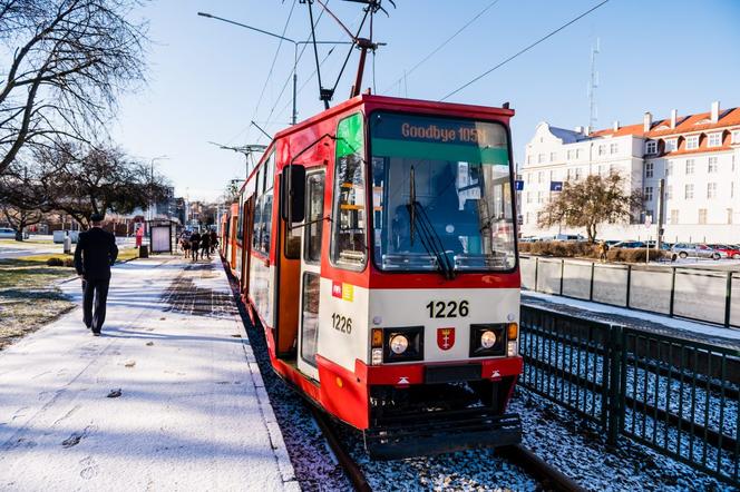 Ostatni przejazd tramwaju Konstal105N w Gdańsku