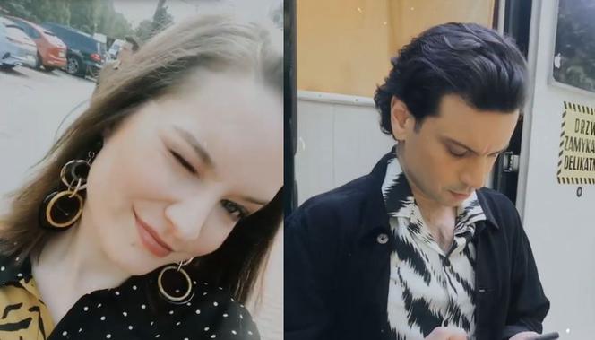 Na Wspólnej. Kasia (Julia Chatys) i Daniel Salman na planie