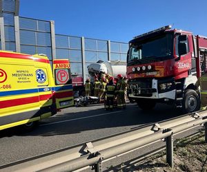 Na trasie S2 w rejonie Ursusa doszło do poważnego wypadku