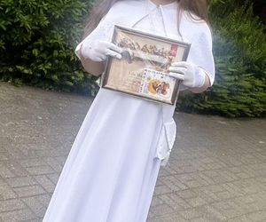 Pierwsza Komunia Święca córki Iwony Węgrowskiej 