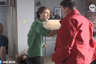 Na Wspólnej odc. 3877. Kuba (Kacper Łukasiewicz), Dex (Jan Jakubik), Karol (Maciej M. Tomaszewski), Matylda (Katarzyna Dominiak) 