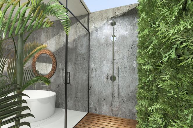 Prysznic w ogrodzie – łazienka pod chmurką