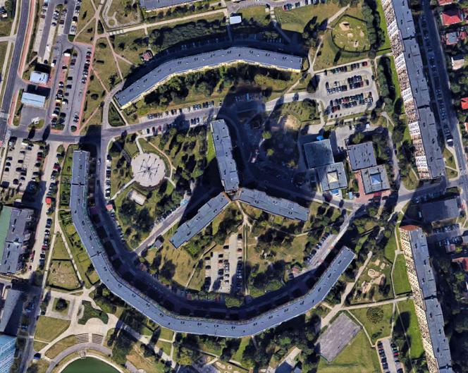 Szczecin w szczególe według Google Earth