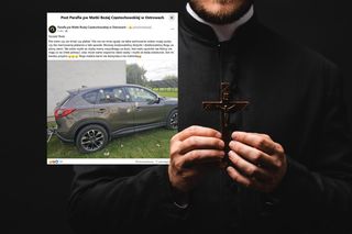 Auto księdza obrzucone jedzeniem! Duchowny zakpił ze sprawcy. Moja madzia karmi się benzynką, a nie mielonką