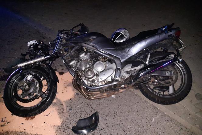 Wypadek motocyklisty w Lisiej Górze