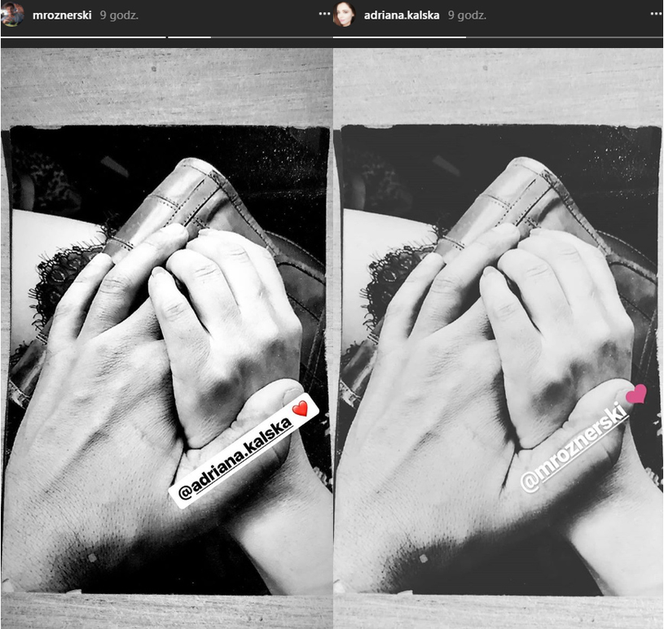Mikołaj Roznerski i Adriana Kalska na Instagramie