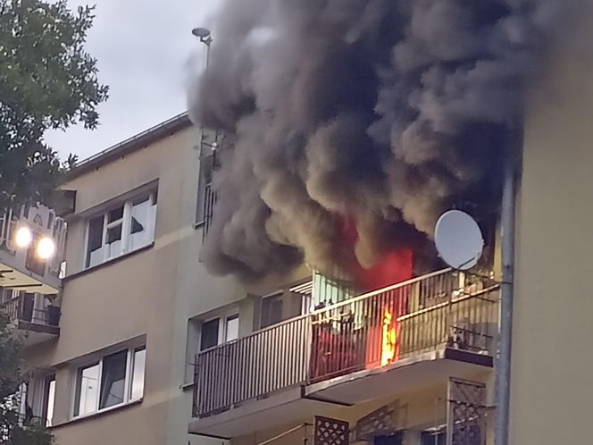 Pożar na Waryńskiego w Łodzi